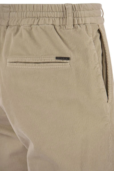 Shop Peserico Milleraies Velvet Pants In Beige