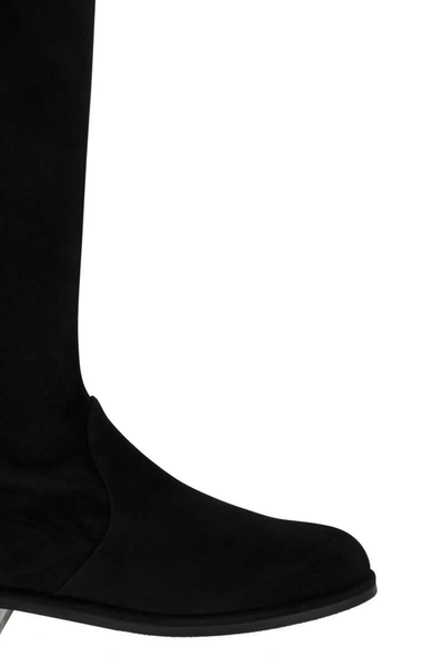 Shop Stuart Weitzman Lowland Bold - Suede Boot Above The Knee In Black