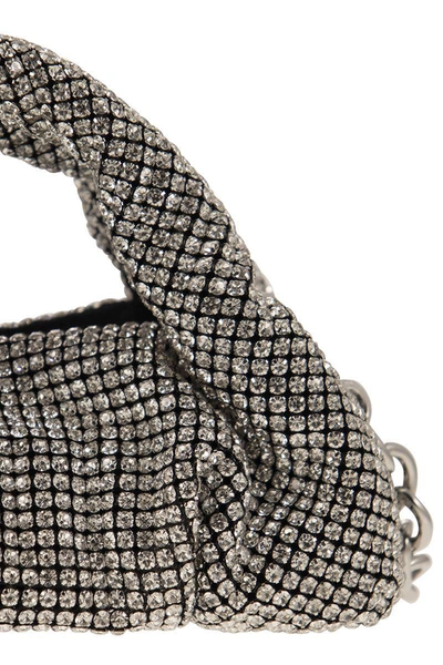 Shop Stuart Weitzman The Moda Shine Mini - Hand Bag With Crystals In Silver