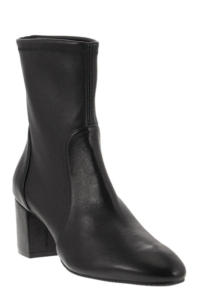 Shop Stuart Weitzman Yuliana 60 - Leather Ankle Boot In Black