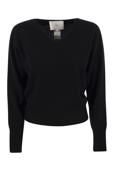 Shop Vanisé Francy - Cashmere V-neck Sweater In Black