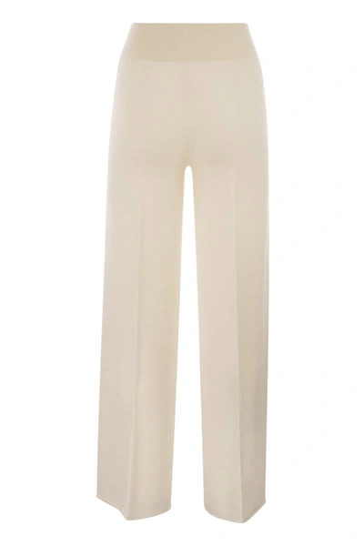 Shop Vanisé Twist - Cashmere Wide-leg Trousers In White