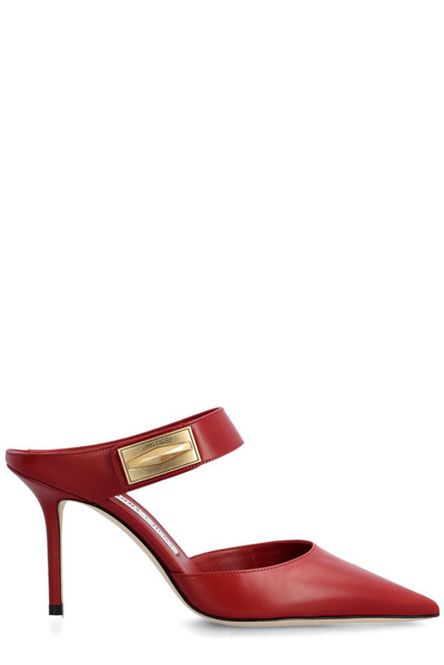 Shop Jimmy Choo Nell 85 Pointed In Red