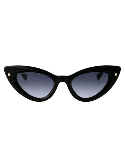 Shop Dsquared2 Eyewear Cat In Black