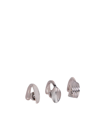 Shop Jacquemus Tableware Earrings In Silver