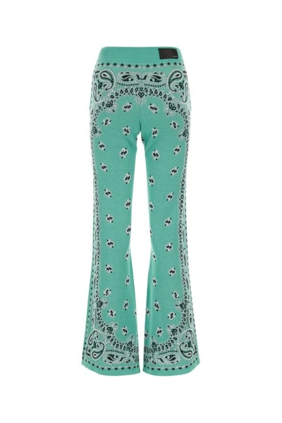 Shop Amiri Woman Embroidered Cotton Pant In Multicolor