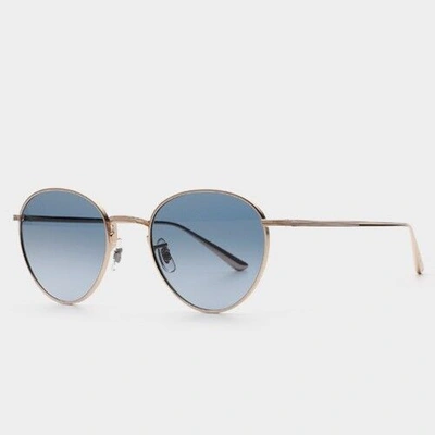 Pre-owned Oliver Peoples Brand 2023  Sunglasses Ov 1231st 5035q8 The Row Brownstone 2 In Blue