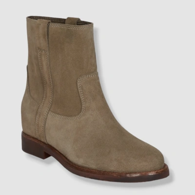 Pre-owned Isabel Marant $775  Women's Beige Susee Suede Western Boot Shoes Size 37 Eu/7 Us