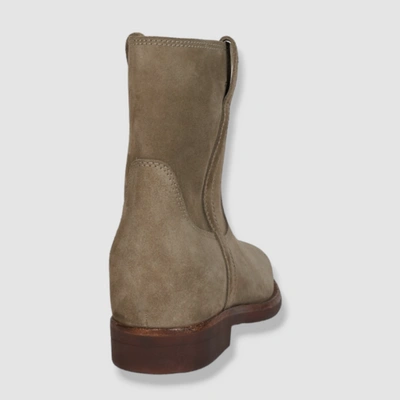 Pre-owned Isabel Marant $775  Women's Beige Susee Suede Western Boot Shoes Size 37 Eu/7 Us