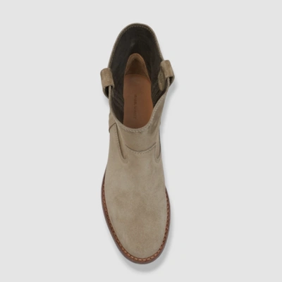 Pre-owned Isabel Marant $775  Women's Beige Susee Suede Western Boot Shoes Size 37 Eu/7 Us