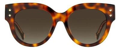 Pre-owned Carolina Herrera Ch 0008/s Havana/brown Shaded 52/19/145 Women Sunglasses