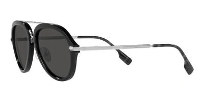 Pre-owned Burberry Jude Be 4377 Black/black 58/17/150 Men Sunglasses In Gray