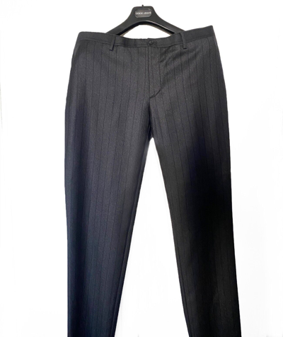 Pre-owned Giorgio Armani Nwt$ 3395  Suit Soho Collection Size It 54r Us 44r Grey/pinstripe In Gray