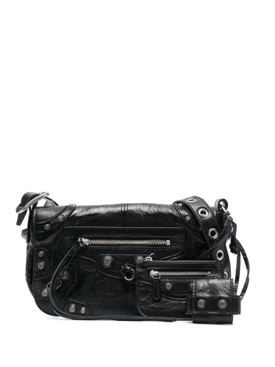 Shop Balenciaga Black Le Cagole Shoulder Bag In Nero