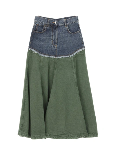 Shop Chloé Skirts In Blue - Green 1