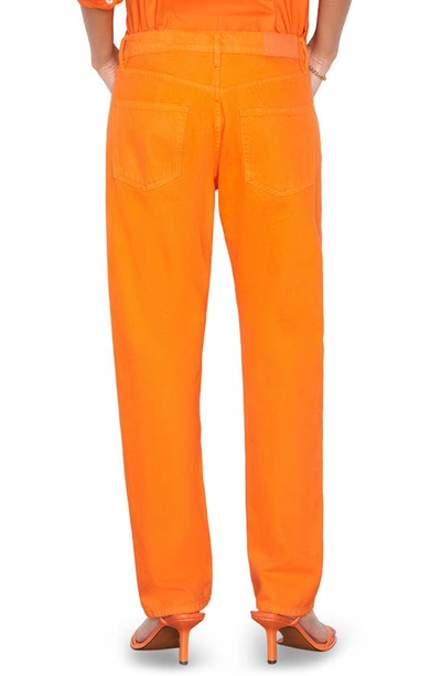 Shop Frame Le Slouch High Waist Straight Leg Jeans In Orange Crush