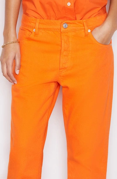 Shop Frame Le Slouch High Waist Straight Leg Jeans In Orange Crush