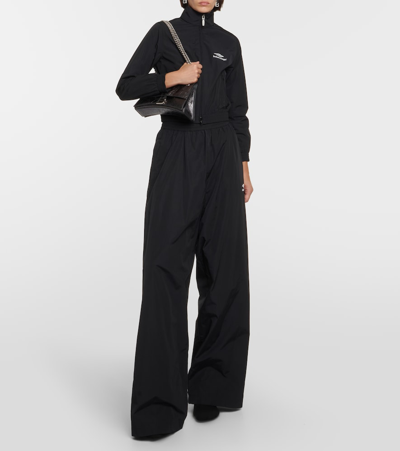 Balenciaga Women's 3b Sports Icon Small Fit Tracksuit Jacket In Black