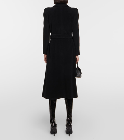 Shop Balenciaga Cashmere And Wool-blend Coat In Black