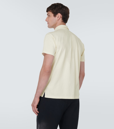 Les Tien Cotton Piqué Polo Top In White