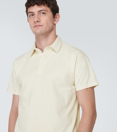 Les Tien Cotton Piqué Polo Top In White