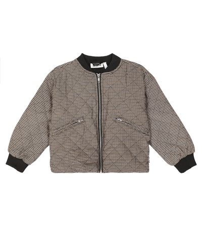 Shop Molo Hanne Checked Bomber Jacket In Multicoloured