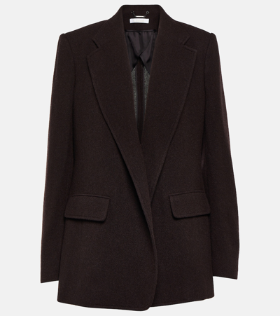Shop Chloé Wool And Cashmere Blazer In Brown