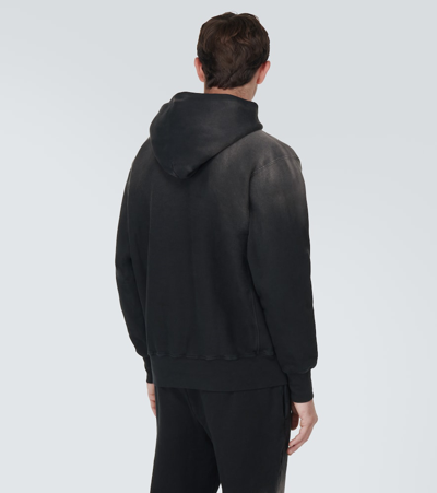 Shop Les Tien Cotton Jersey Hoodie In Black