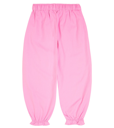 褶皱边饰印花棉质裤装