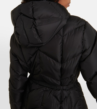 Shop Moncler Loriot Shearling-trimmed Down Jacket In Black