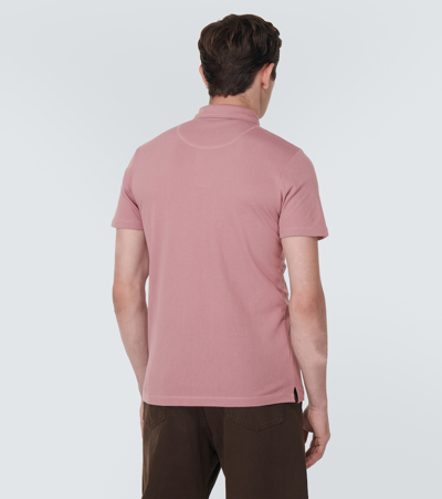 Shop Sunspel Riviera Cotton Polo Shirt In Pink