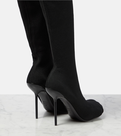 Balenciaga Anatomic Over-the-knee Sock Boots In Black