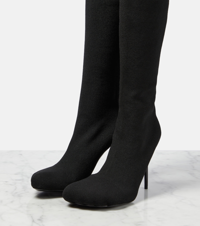 Shop Balenciaga Anatomic Over-the-knee Sock Boots In Black