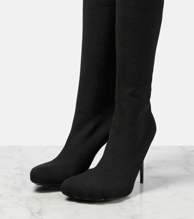 Balenciaga Anatomic Over-the-knee Sock Boots In Black