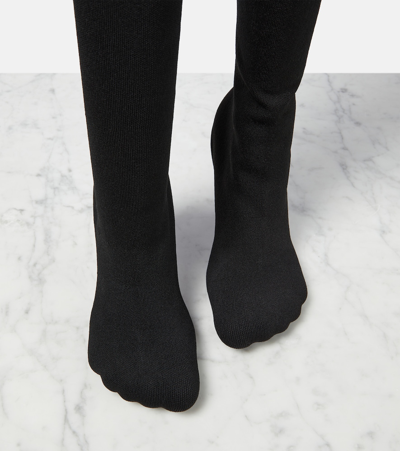 Shop Balenciaga Anatomic Over-the-knee Sock Boots In Black