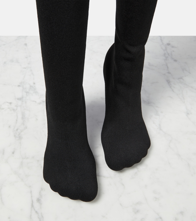 Balenciaga Anatomic Over-the-knee Sock Boots In Black