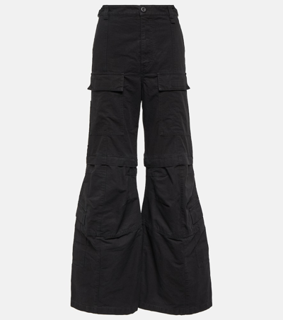 Shop Balenciaga Cotton Cargo Pants In Black