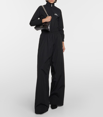Balenciaga 3b Sports Icon Poplin Track Pants In Black