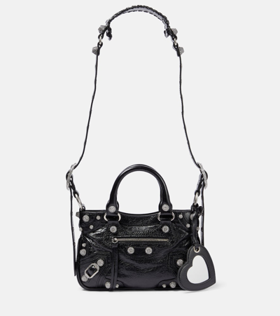Shop Balenciaga Neo Cagole Xs Leather Tote Bag In Black