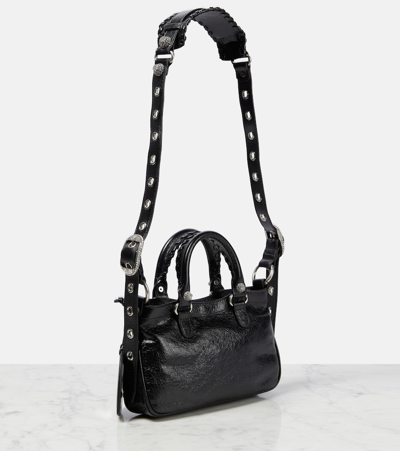 Shop Balenciaga Neo Cagole Xs Leather Tote Bag In Black