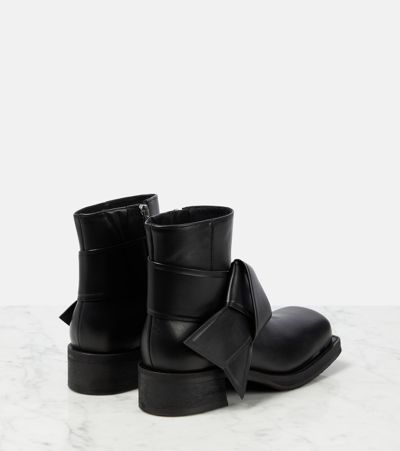 Shop Acne Studios Musubi Leather Ankle Boots In Black