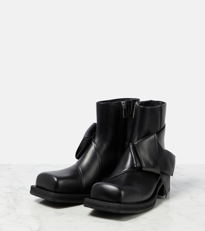 Shop Acne Studios Musubi Leather Ankle Boots In Black