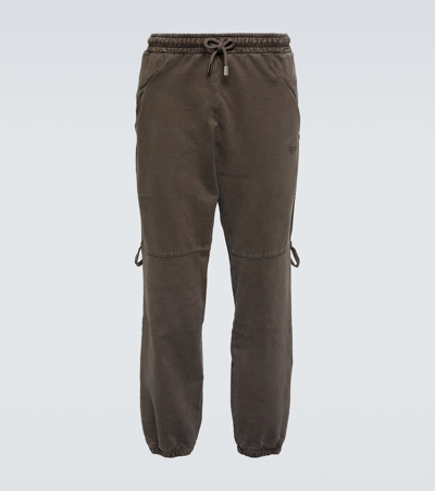 Shop Jacquemus Le Jogging Camargue Cotton Fleece Sweatpants In Brown