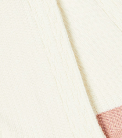 Louise Misha Cable-knit Cotton-blend Socks In Beige