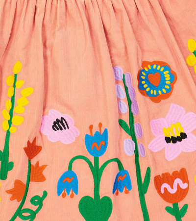 Shop Stella Mccartney Embroidered Cotton Dress In Pink