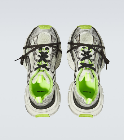 Balenciaga 3xl Distressed Mesh And Rubber Sneakers In Multicoloured