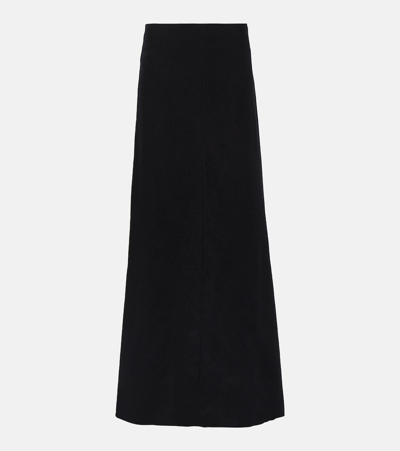 Shop Ann Demeulemeester Virgin Wool Maxi Skirt In Black