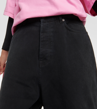 Balenciaga High-rise Wide-leg Jeans In Black