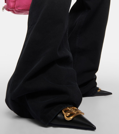 Balenciaga High-rise Wide-leg Jeans In Black
