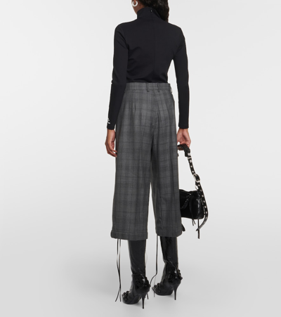 Shop Balenciaga Wool Shorts In Grey